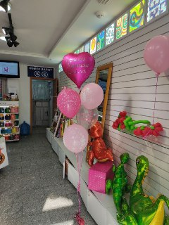Облако из шаров "на выписку малыша или малышки" 45