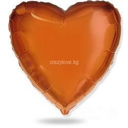 Сердце, оранжевый 18"(*)